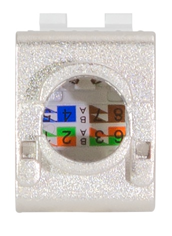 Produktbild MVT 200 106.500  -  Cat.8.1 RJ45 Keystone Anschlussmodul, geschirmt, STP 2226 AWG, Set à 500 Stück